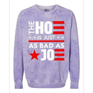 The Ho Is Just As Bad As Joe IM Voting For The Outlaw 2024 Colorblast Crewneck Sweatshirt