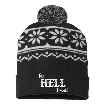 The Hell I Won't USA-Made Snowflake Beanie