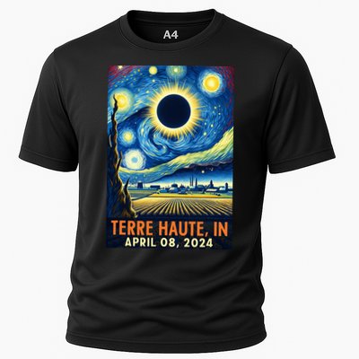 Terre Haute Indiana Total Solar Eclipse 2024 Starry Night Performance Shirt