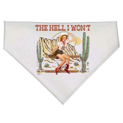 The Hell I WonT Retro Western Cowgirl USA-Made Doggie Bandana