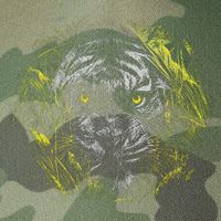 Tiger Hiding In The Grass Legacy Tie Dye Trucker Hat