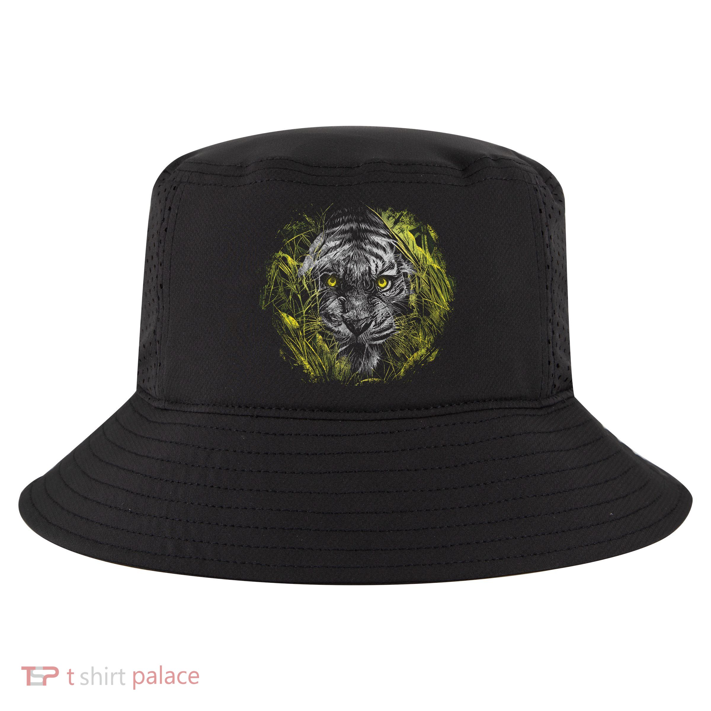 Tiger Hiding In The Grass Cool Comfort Performance Bucket Hat