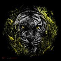Tiger Hiding In The Grass Impact Tech Backpack
