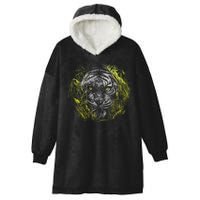 Tiger Hiding In The Grass Hooded Wearable Blanket