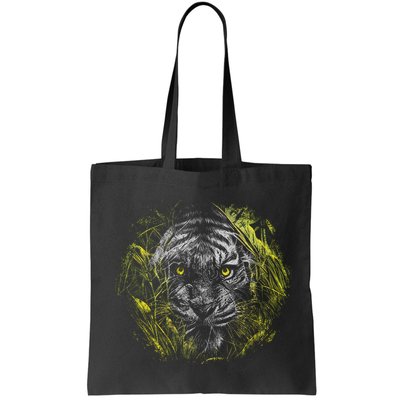 Tiger Hiding In The Grass Bag