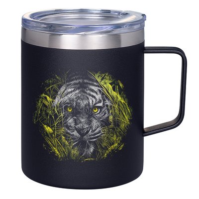 Tiger Hiding In The Grass 12oz Stainless Steel Coffee Mug