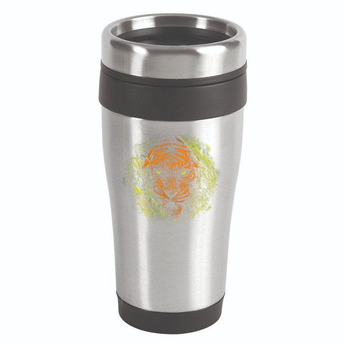 Tiger Hiding In The Grass 16oz Travel Tumbler