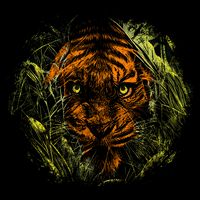Tiger Hiding In The Grass 16oz Travel Tumbler