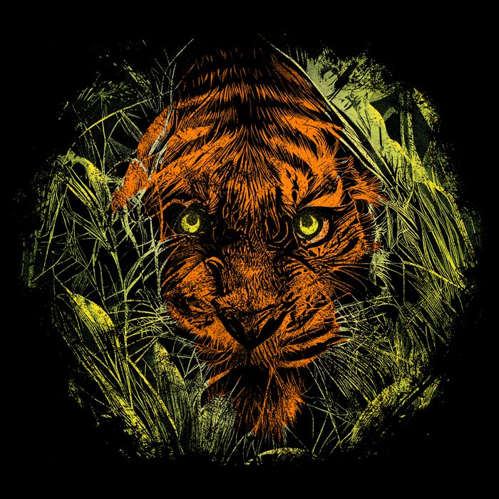 Tiger Hiding In The Grass 16oz Travel Tumbler