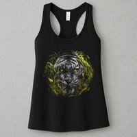 Tiger Hiding In The Grass Womens Tank Top