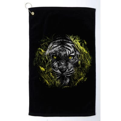 Tiger Hiding In The Grass Platinum Collection Golf Towel