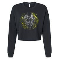 Tiger Hiding In The Grass Cropped Pullover Crew