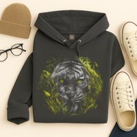 Tiger Hiding In The Grass Hoodie