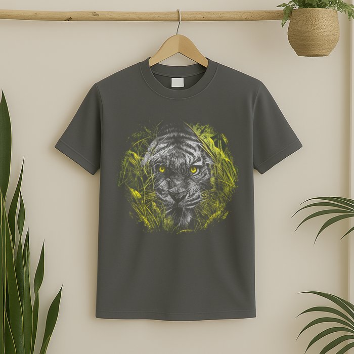 Tiger Hiding In The Grass T-Shirt
