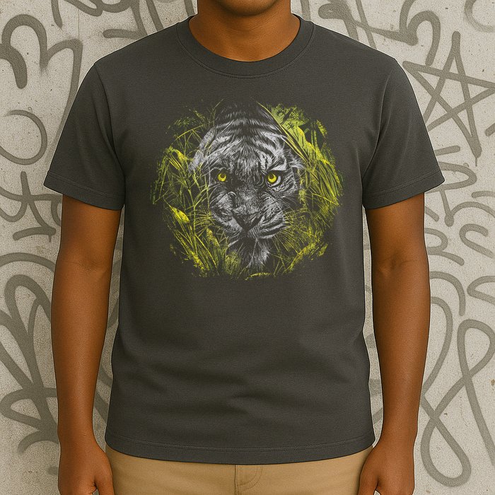 Tiger Hiding In The Grass T-Shirt