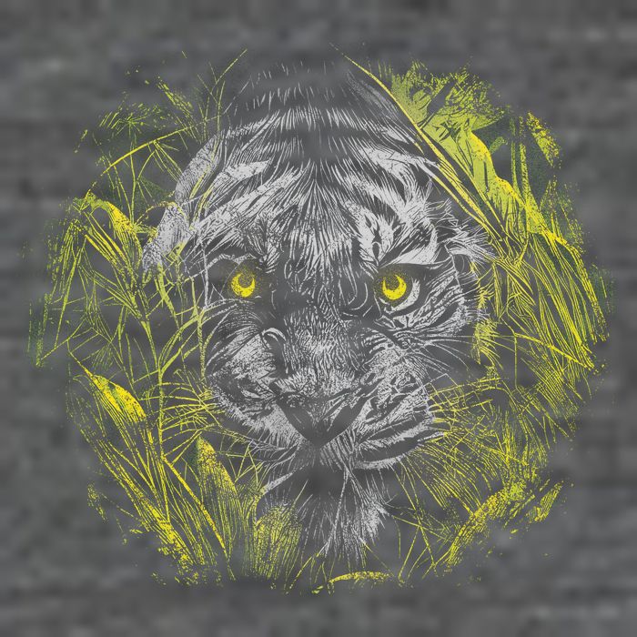 Tiger Hiding In The Grass T-Shirt