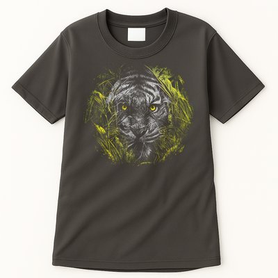 Tiger Hiding In The Grass Tall T-Shirt