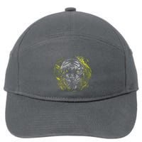 Tiger Hiding In The Grass 7-Panel Snapback Hat