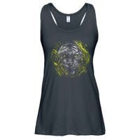 Tiger Hiding In The Grass Ladies Essential Flowy Tank