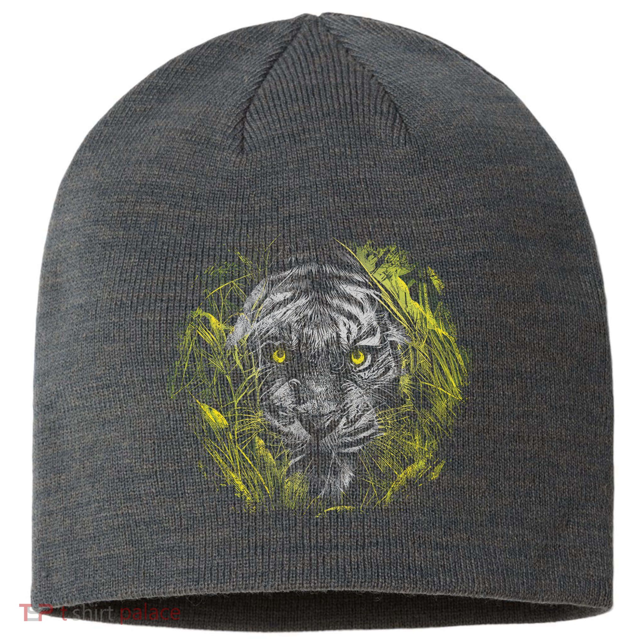 Tiger Hiding In The Grass Sustainable Beanie