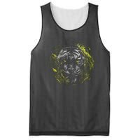 Tiger Hiding In The Grass Mesh Reversible Basketball Jersey Tank