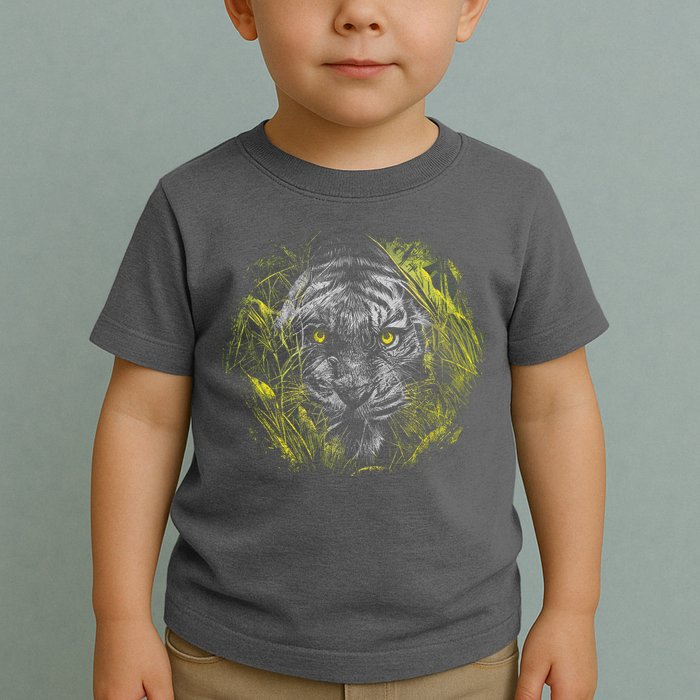 Tiger Hiding In The Grass Toddler T-Shirt