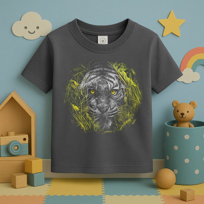 Tiger Hiding In The Grass Toddler T-Shirt