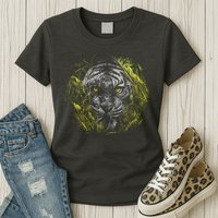 Tiger Hiding In The Grass Womens T-Shirt