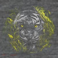 Tiger Hiding In The Grass Zip Tote Bag