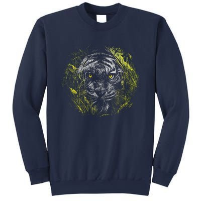 Tiger Hiding In The Grass Sweatshirt