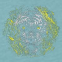 Tiger Hiding In The Grass Sueded Cloud Jersey T-Shirt