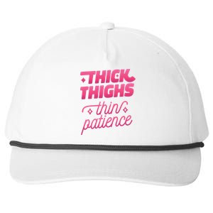 Thick Thighs Thin Patience Snapback Five-Panel Rope Hat