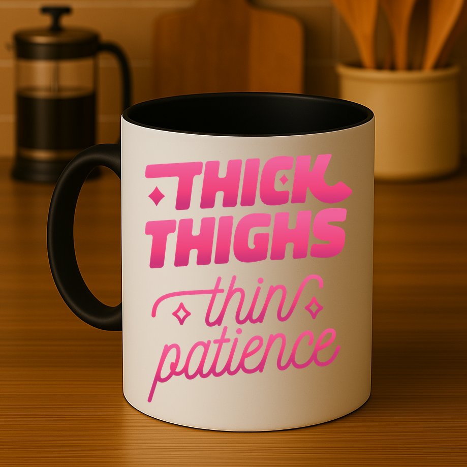 Thick Thighs Thin Patience Mug