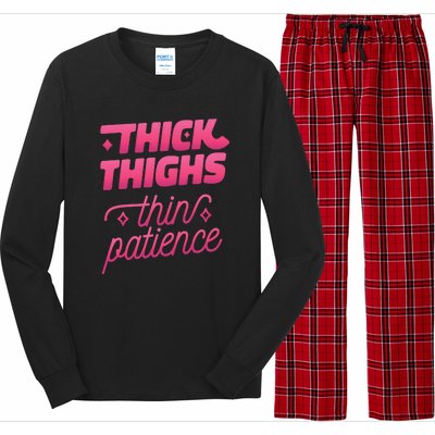 Thick Thighs Thin Patience Long Sleeve Pajama Set