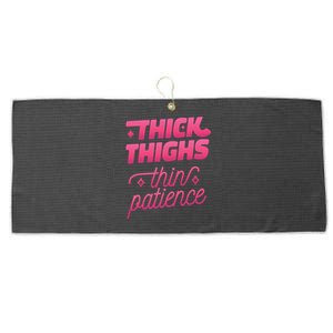 Thick Thighs Thin Patience Large Microfiber Waffle Golf Towel