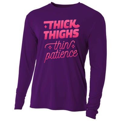 Thick Thighs Thin Patience Cooling Performance Long Sleeve Crew