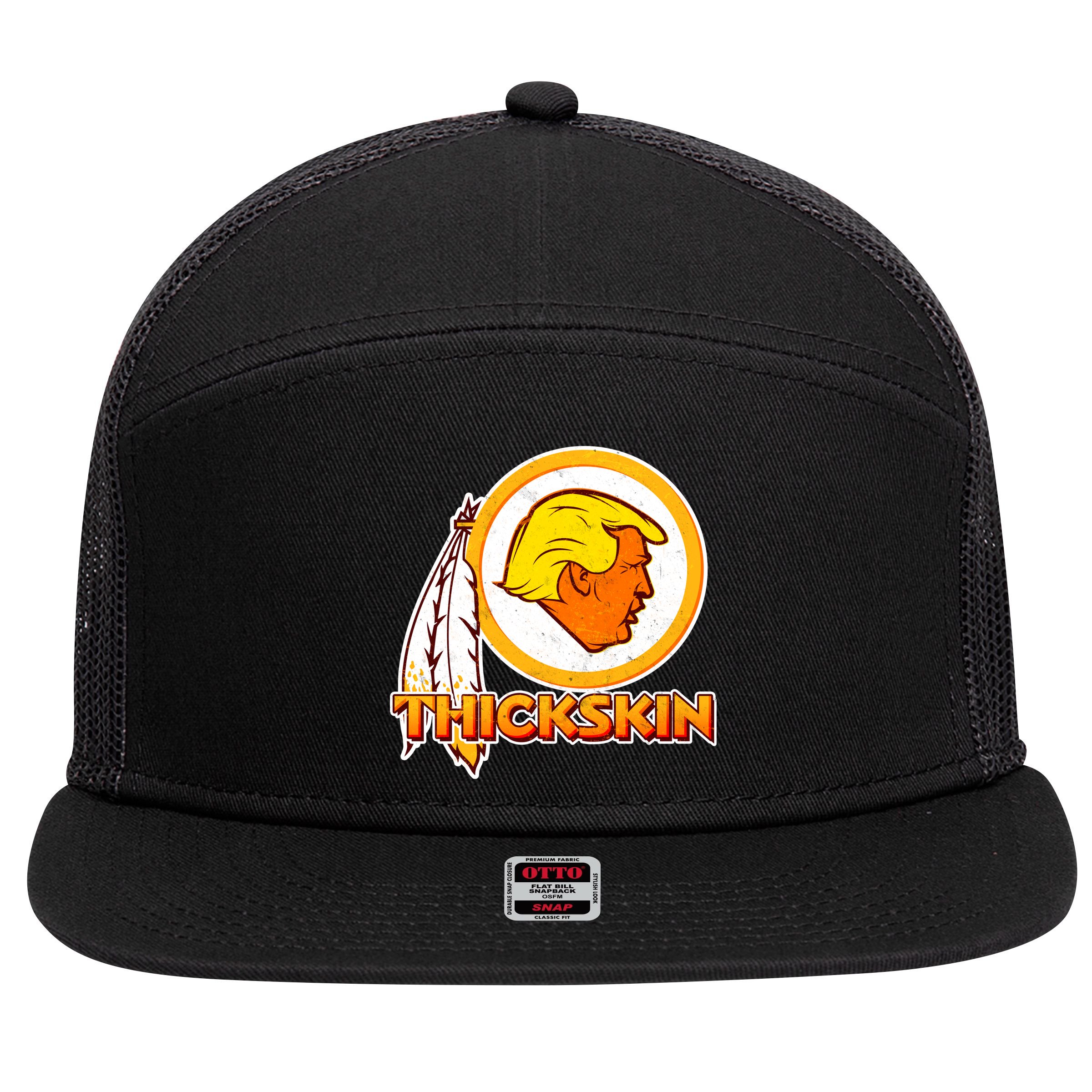 Thickskin Funny Trump 7 Panel Mesh Trucker Snapback Hat