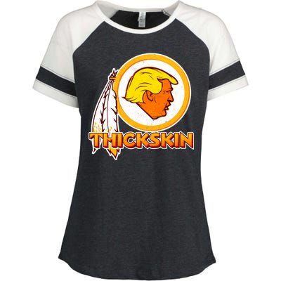 Thickskin Funny Trump Enza Ladies Jersey Colorblock Tee