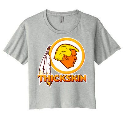 Thickskin Funny Trump Women's Crop Top Tee