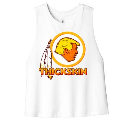 Thickskin Funny Trump Women's Racerback Cropped Tank