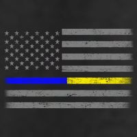 Thin Blue Gold Line Police Dispatcher Flag Adult Drive Performance Visor