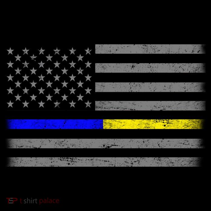 Thin Blue Gold Line Police Dispatcher Flag 16 in Basic Backpack