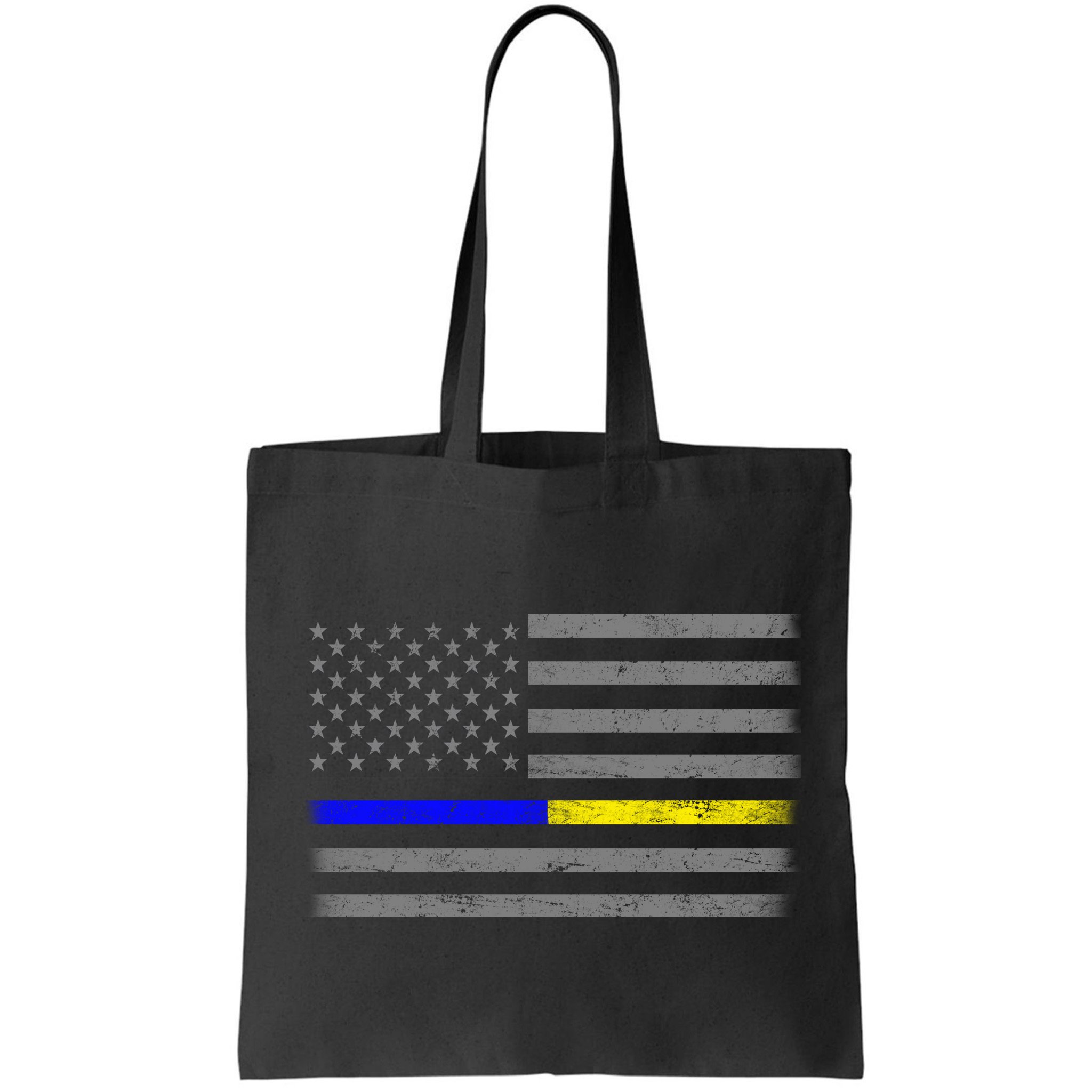 Thin Blue Gold Line Police Dispatcher Flag Bag