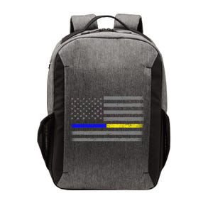 Thin Blue Gold Line Police Dispatcher Flag Vector Backpack