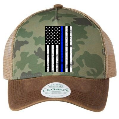 Thin Blue Line American Flag Legacy Tie Dye Trucker Hat