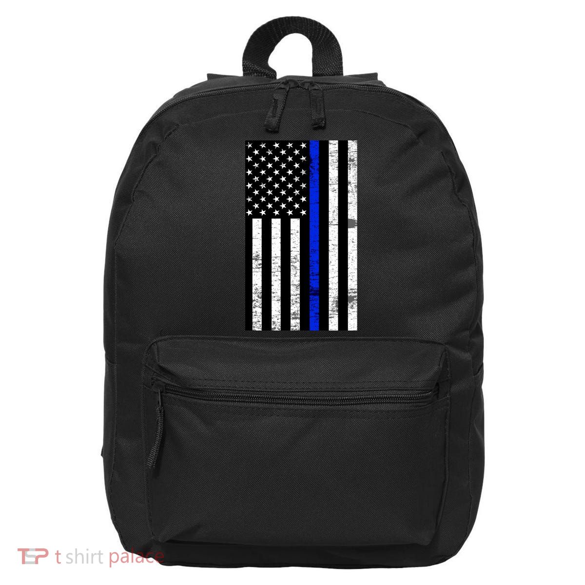 Thin Blue Line American Flag 16 in Basic Backpack