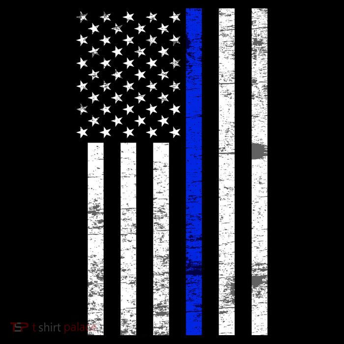 Thin Blue Line American Flag 16 in Basic Backpack