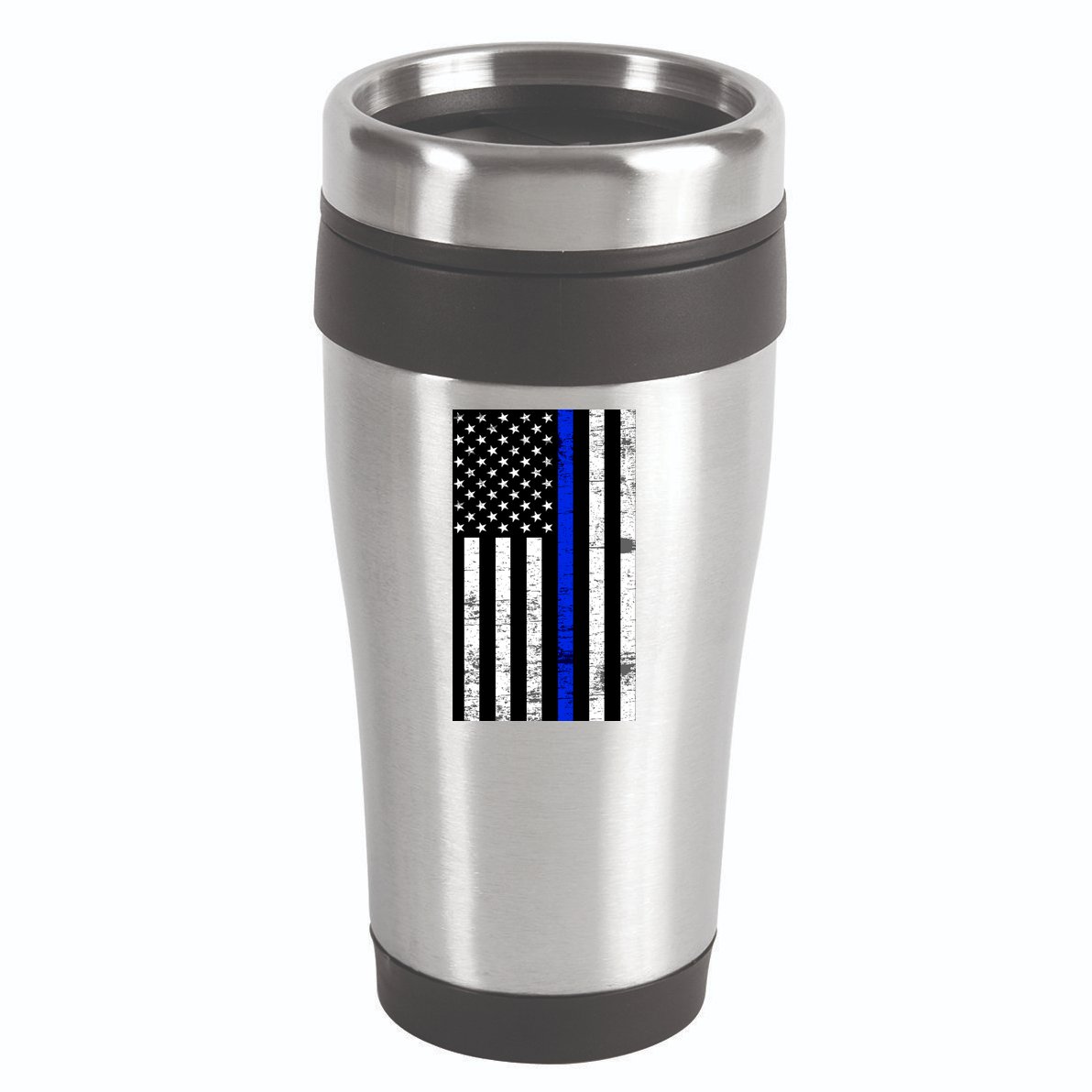 Thin Blue Line American Flag 16oz Travel Tumbler