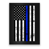 Thin Blue Line American Flag Poster