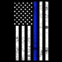 Thin Blue Line American Flag Poster